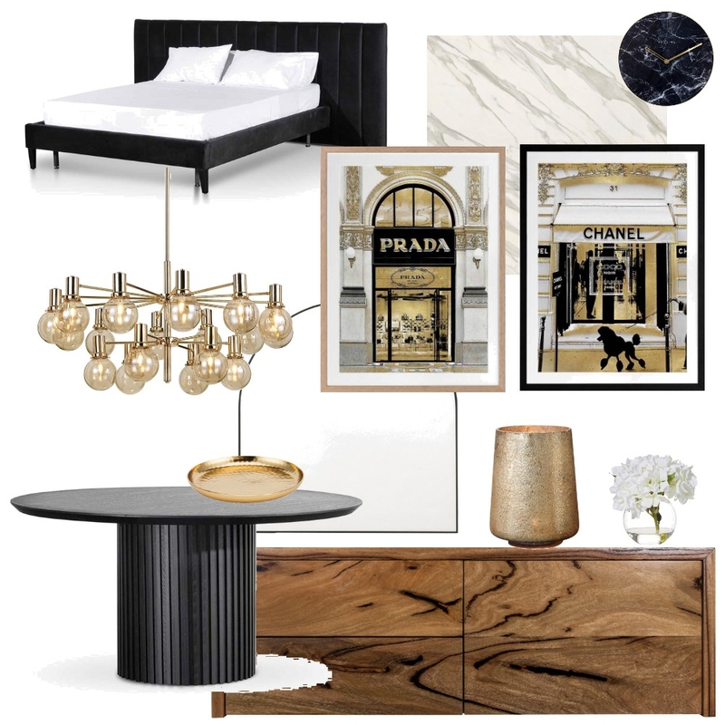 gold and black Mood Board by alana1810 on Style Sourcebook