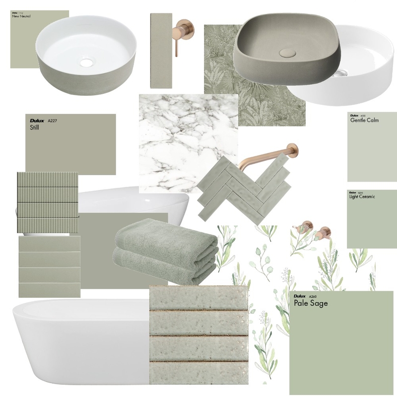 Sage Bathroom Mood Board by Polished Creative on Style Sourcebook