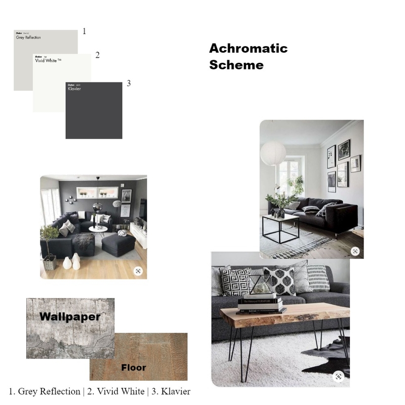 achromatic scheme revised Mood Board by Soraya on Style Sourcebook