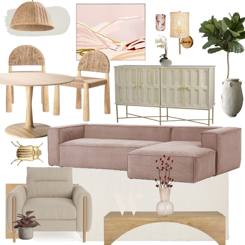 pinky mood open lounge Mood Board by The Whole Room on Style Sourcebook