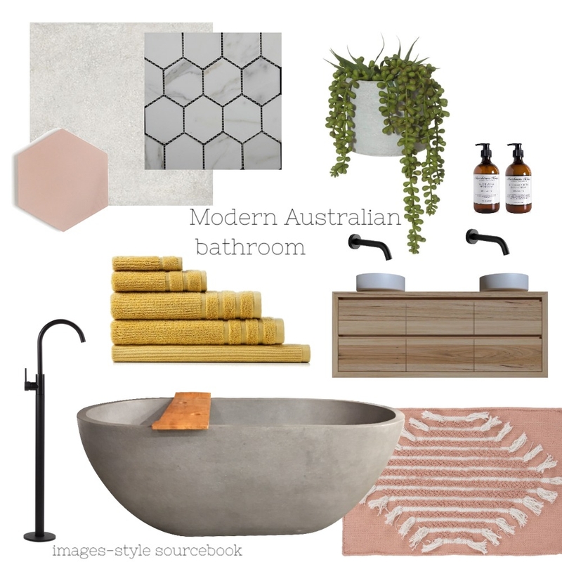 Modern Australian bathroom mood board Mood Board by Jo Murphy on Style Sourcebook