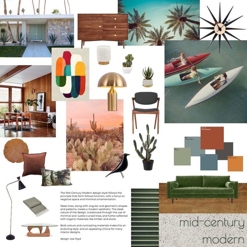 Mid-Century Moodboard Mood Board by Zoe J on Style Sourcebook