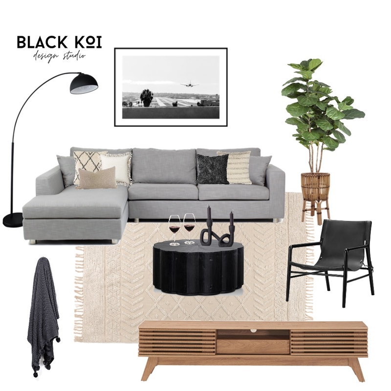 Tash's Lounge Room Mood Board by Black Koi Design Studio on Style Sourcebook