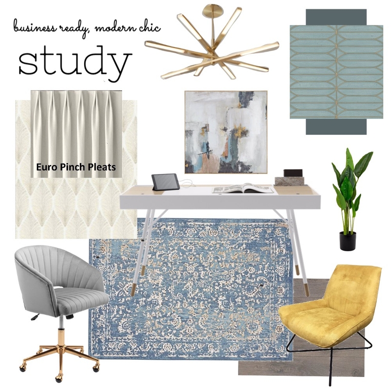 Business Ready, Modern Chic Study Mood Board by tiffanytnniquette1224 on Style Sourcebook