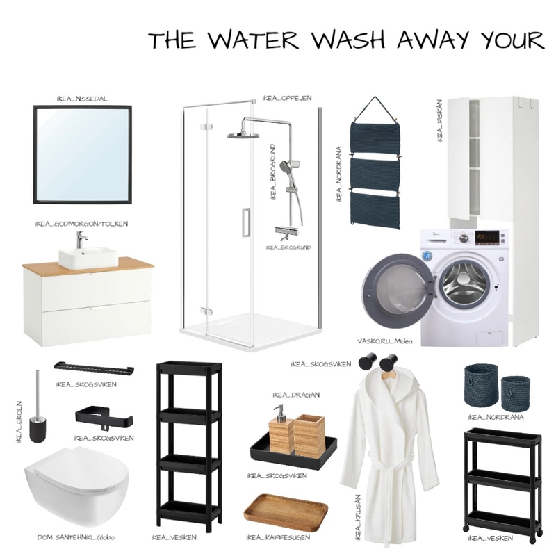 the water wash away your stress Mood Board by Yevheniia Hnatusko on Style Sourcebook