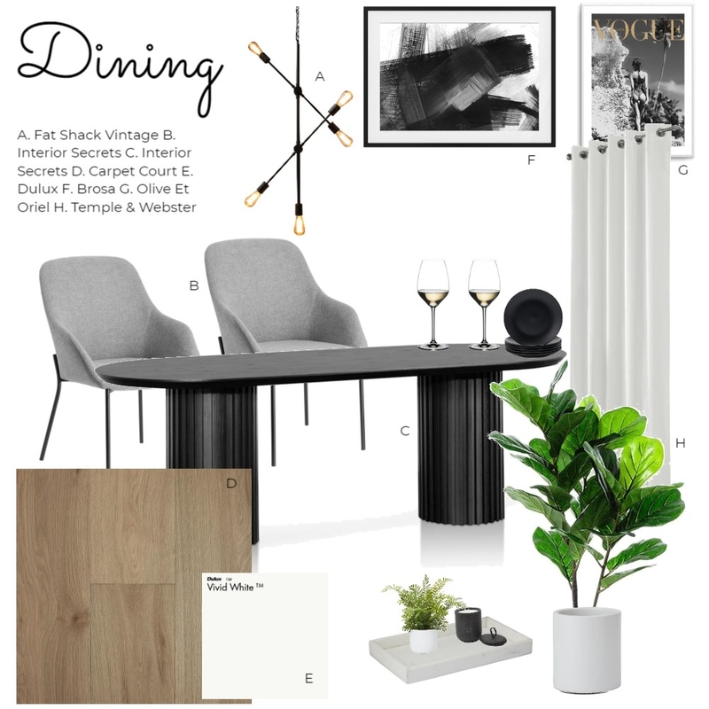 Dining Mood Board by MadelineK on Style Sourcebook