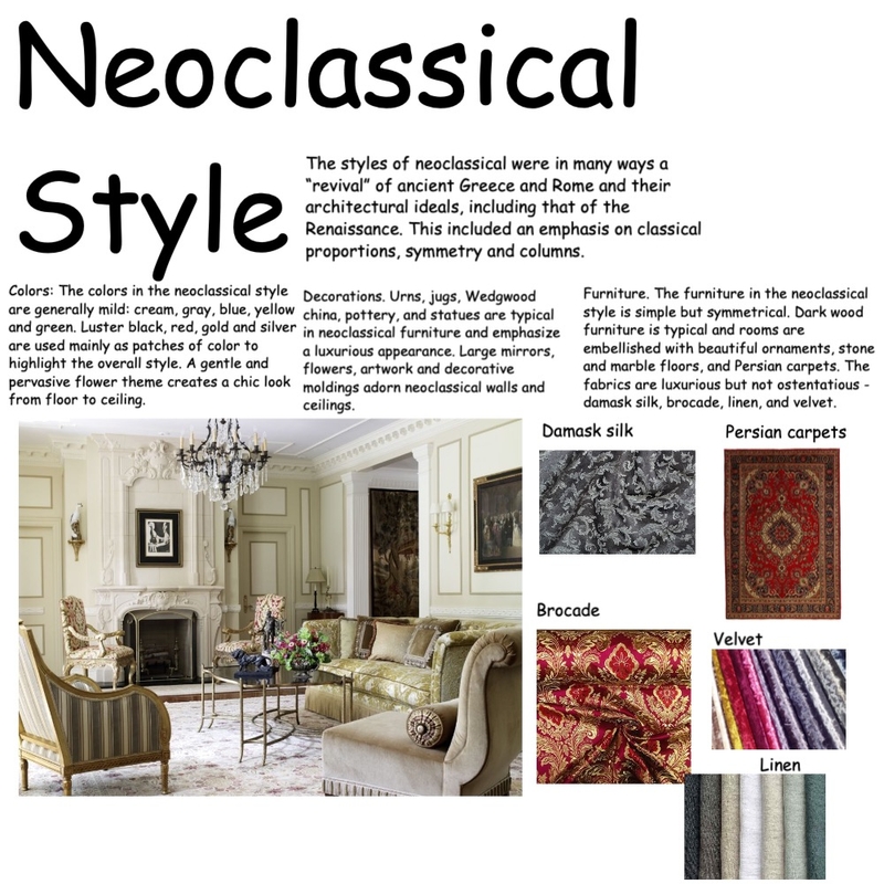 Neoclassical Style Mood Board by cammyll on Style Sourcebook