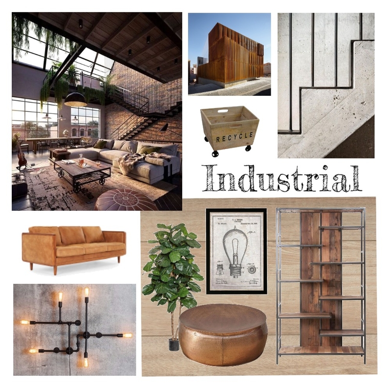 Industrial Mood Board by Adrienne_Lawrence on Style Sourcebook