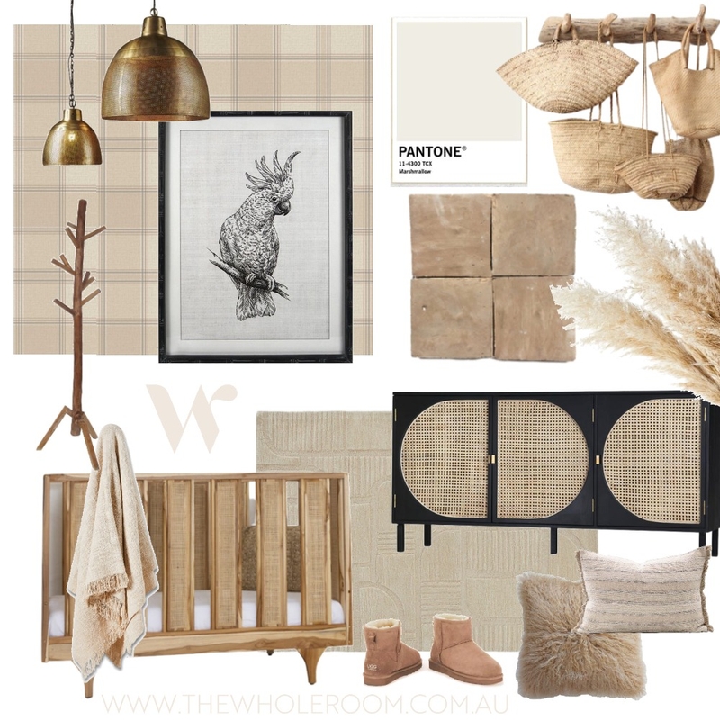 natural modern nursery inspo interior decoration & styling help Mood Board by The Whole Room on Style Sourcebook