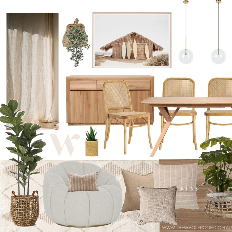 coastal relaxed dining plant Mood Board by The Whole Room on Style Sourcebook