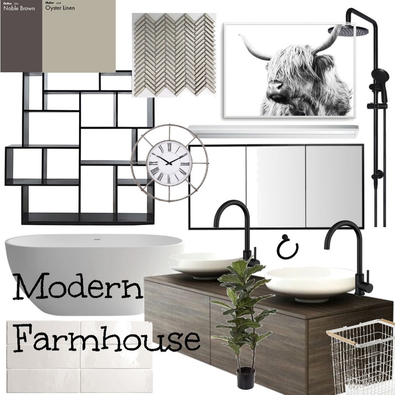 Modern Farmhouse Bathroom Mood Board by eeplumb07 on Style Sourcebook