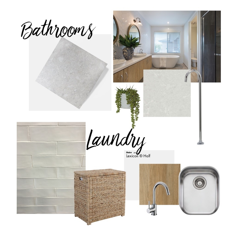 Bathroom + Laundry Mood Board by swoop interior design on Style Sourcebook