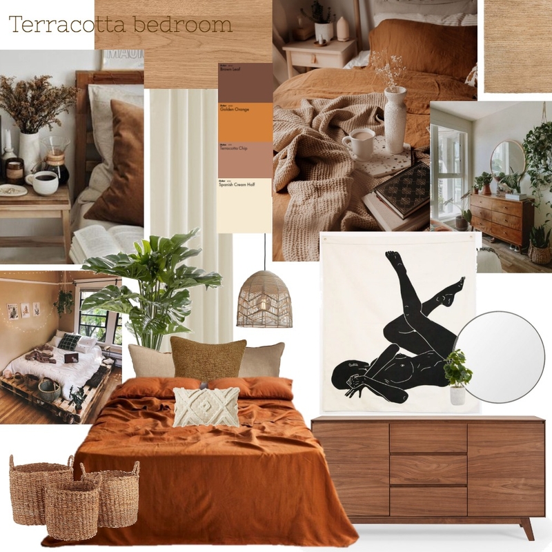 Terracotta Bedroom Mood Board by alexoflah on Style Sourcebook