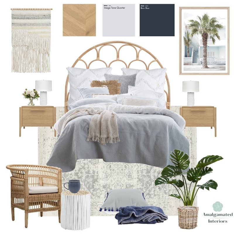 Calming Coastal Bedroom Mood Board by Amalgamated Interiors on Style Sourcebook