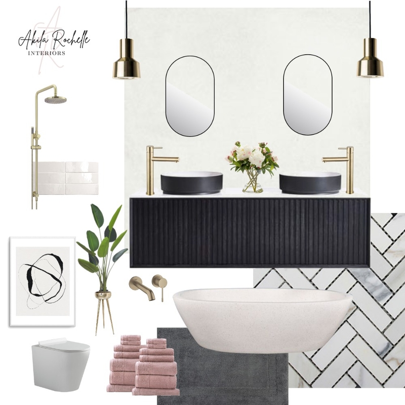 Luxe - Modern  Ensuite Mood Board by AkilaRochelle Interiors on Style Sourcebook