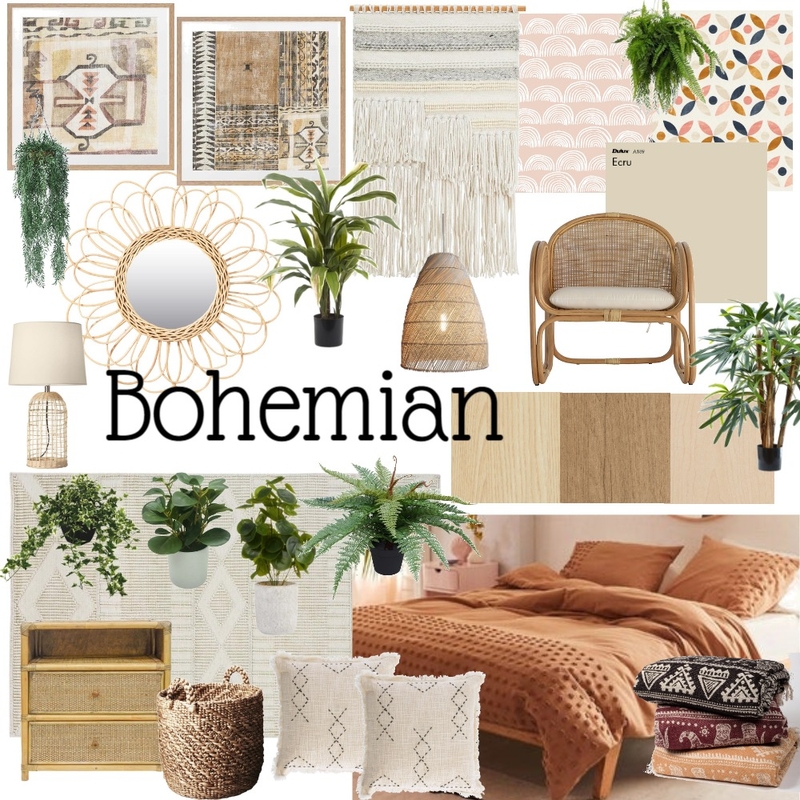 Bohemian Desihn Mood Board by Daiane Frank on Style Sourcebook