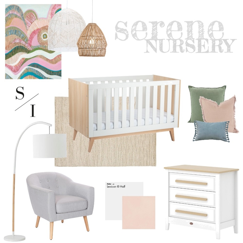 Serene Nursery Mood Board by Studio Isabella on Style Sourcebook