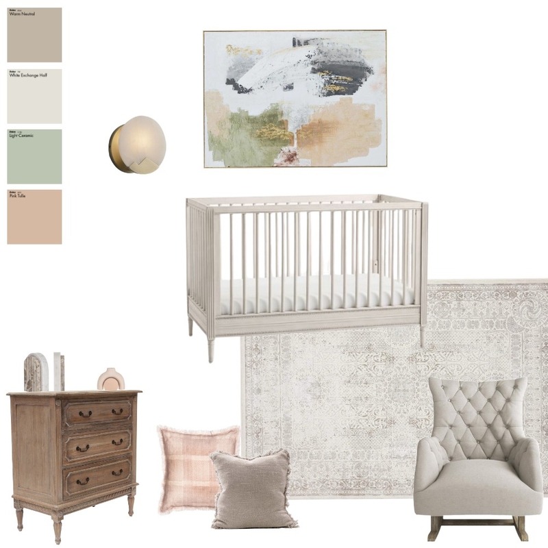 Muted tone Nursery Mood Board by Airey Interiors on Style Sourcebook