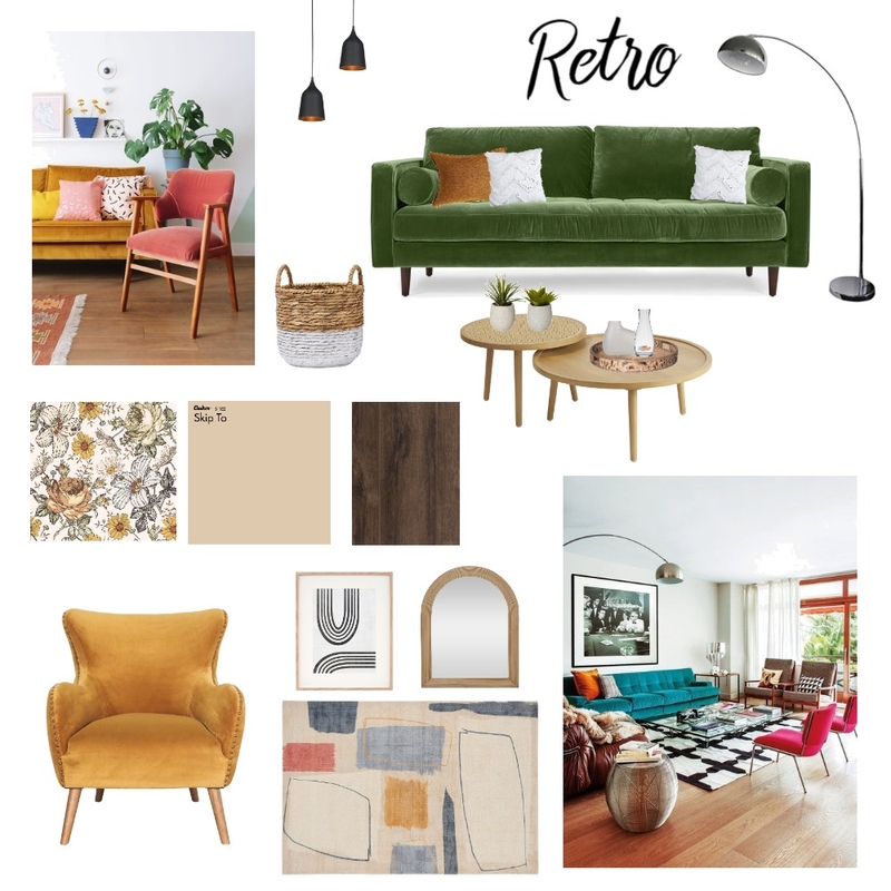 Retro Living Room Mood Board by ncljcbs on Style Sourcebook