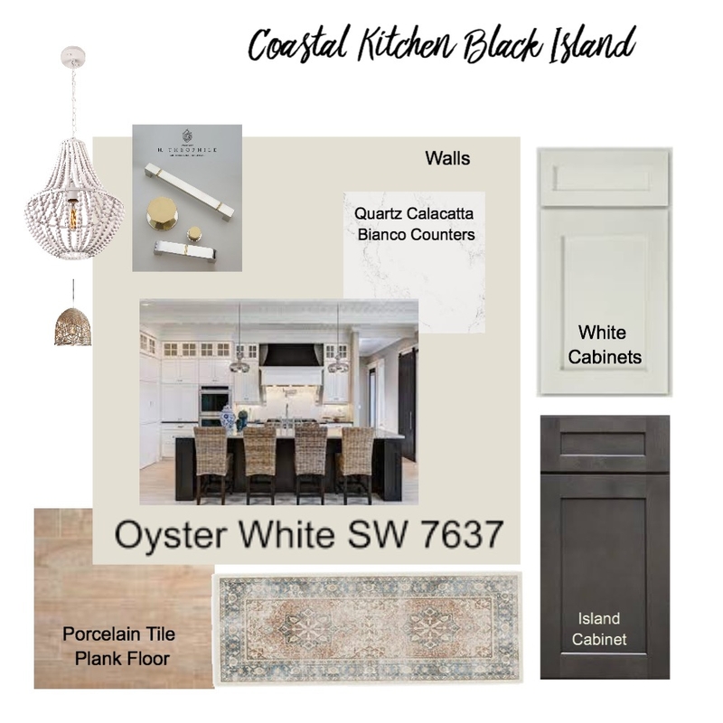 Coastal Kitchen Black Stain Island Mood Board by collmurf on Style Sourcebook