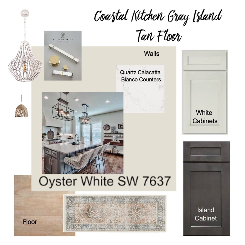 Coastal Kitchen Gray Island Tan Floor Mood Board by collmurf on Style Sourcebook