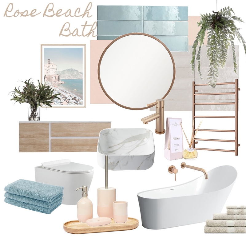 Rose Beach Bath Mood Board by Jennifer Münch on Style Sourcebook