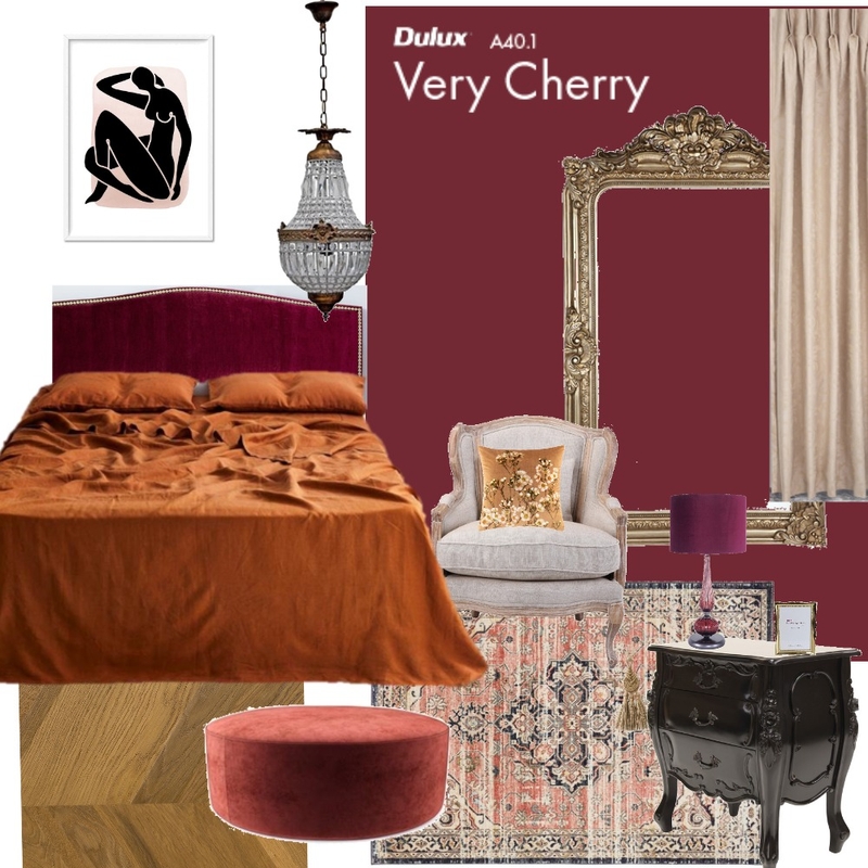 Red wine French boudoir Mood Board by Di.ErasmusDesign on Style Sourcebook