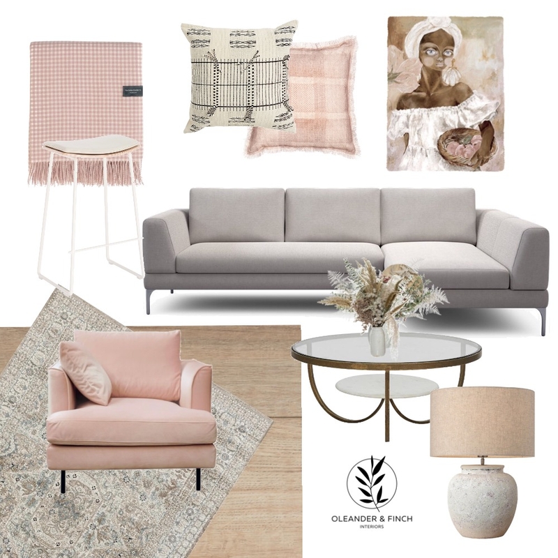 Pink Monday Mood Board by Oleander & Finch Interiors on Style Sourcebook