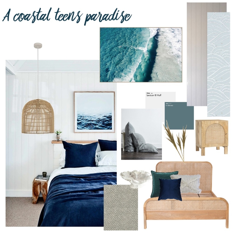 Coastal teens bedroom Mood Board by hales29 on Style Sourcebook