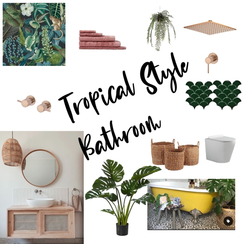 Tropical Bathroom Mood Board by Clangella on Style Sourcebook