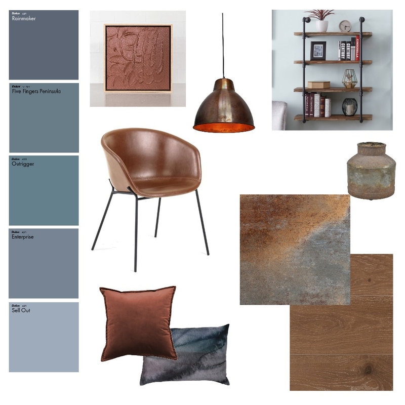 Industrial blue Mood Board by MandyM on Style Sourcebook