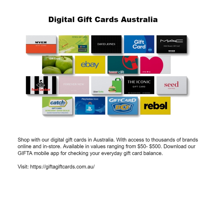 Digital Gift Cards Australia Mood Board by GIFTA Gift Cards on Style Sourcebook