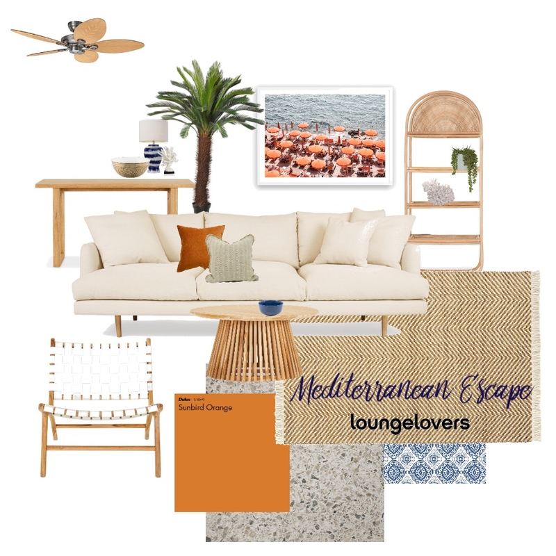 New Mediterranean Mood Board by Lounge Lovers on Style Sourcebook