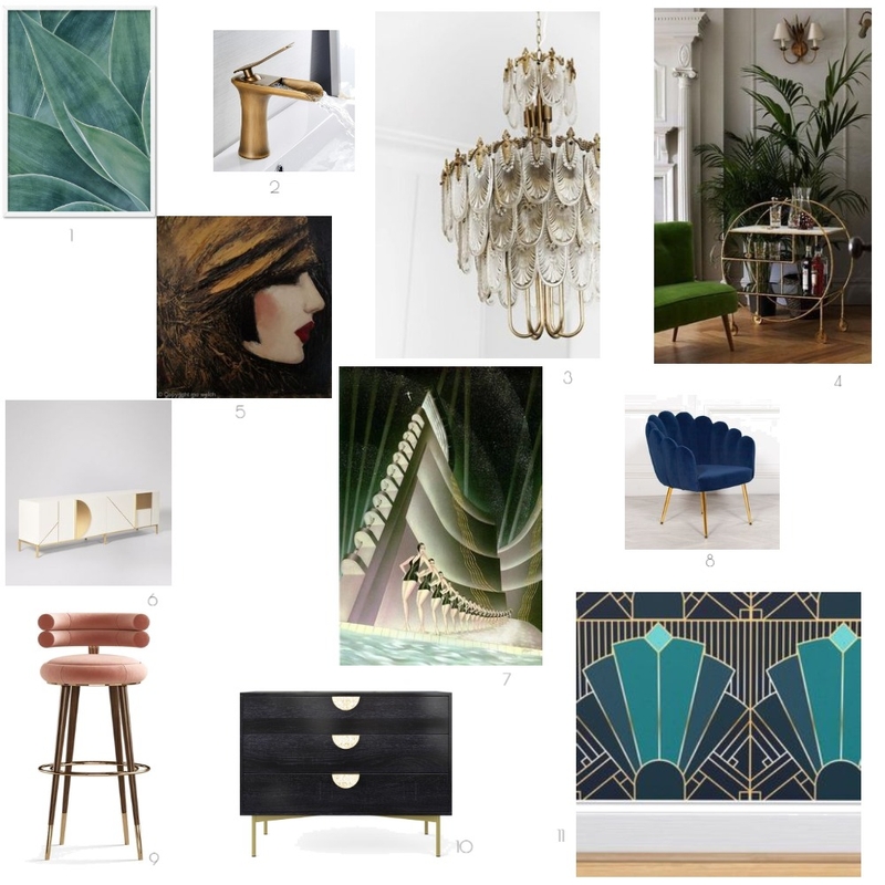 Modern Art Deco Mood Board by Alisha Altarelli on Style Sourcebook