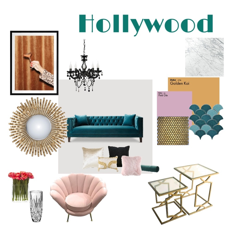 Hollywood Mood Board by michelle Catrucco on Style Sourcebook