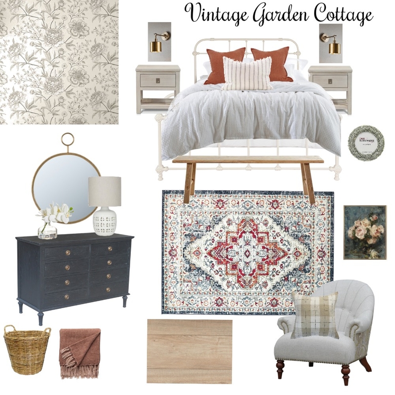 vintage bedroom Mood Board by Sarahdegit on Style Sourcebook