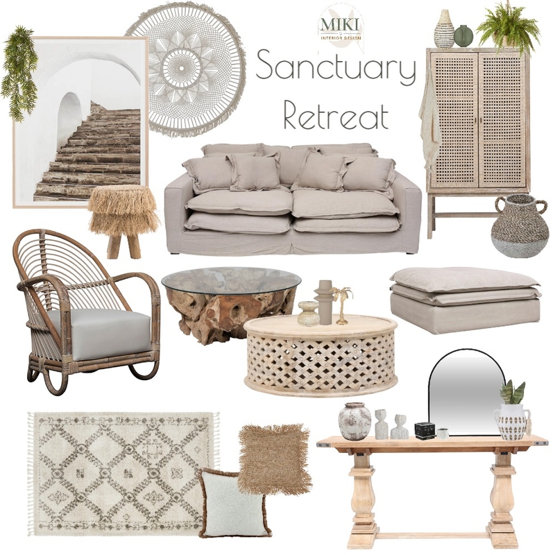 Sanctuary Retreat Mood Board by MIKI INTERIOR DESIGN on Style Sourcebook