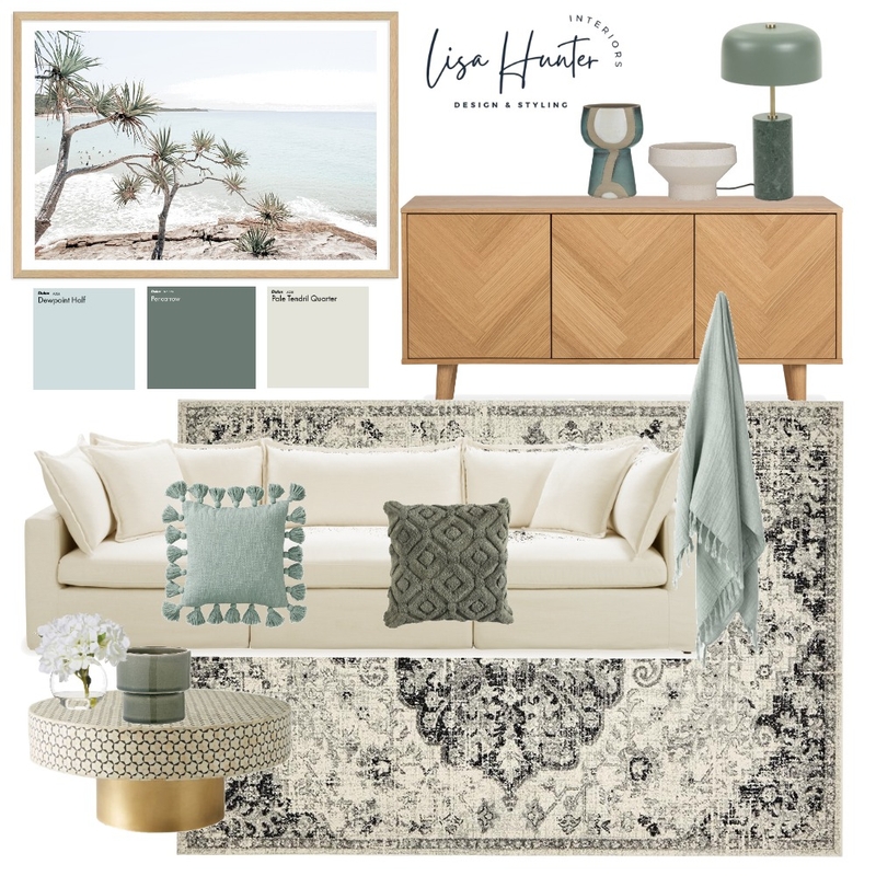 Natural Coastal Living Room Mood Board by Lisa Hunter Interiors on Style Sourcebook
