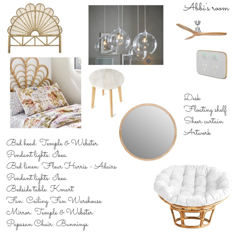 Abbi's room Mood Board by Turnerandco on Style Sourcebook