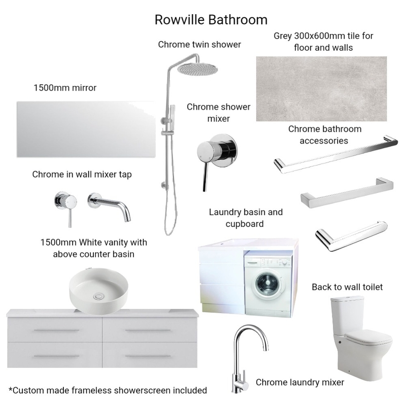 Seaford/Rowville Bathroom Mood Board by Hilite Bathrooms on Style Sourcebook