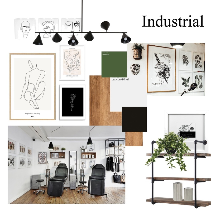 Tattoo Studio Mood Board by Spaces on Style Sourcebook