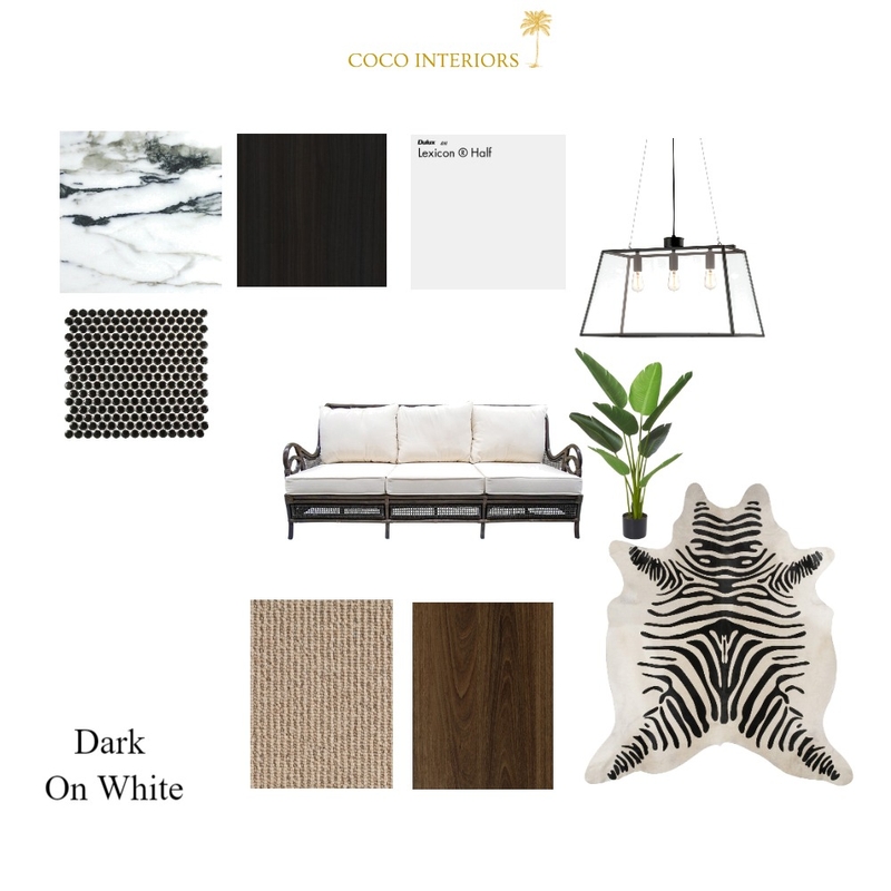 Dark On White Mood Board by Coco Interiors on Style Sourcebook