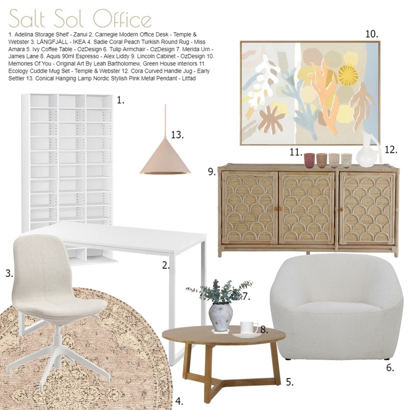 Salt Sol Design Office Mood Board by SALT SOL DESIGNS on Style Sourcebook