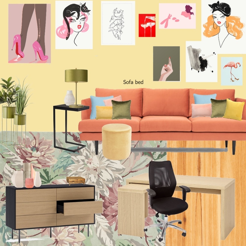 Office - orange - repaint - rug change 2 Mood Board by randomly_chaotic on Style Sourcebook