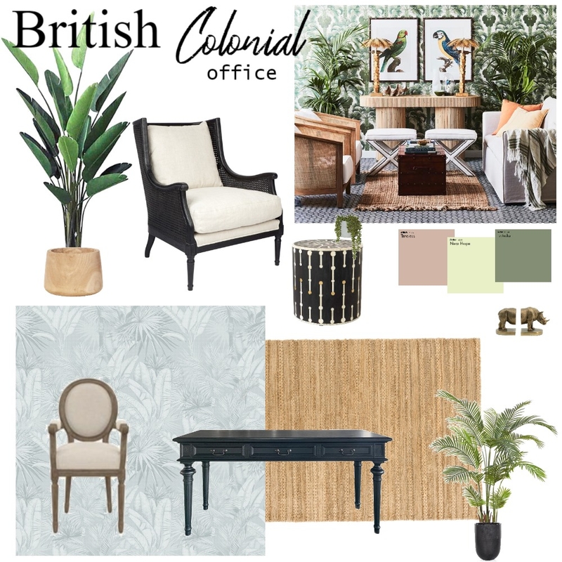 British Colonial Office Mood Board by cotewest on Style Sourcebook