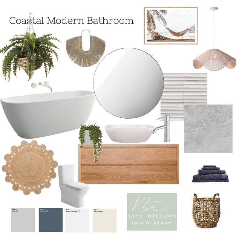 Modern Coastal Bathroom Mood Board by BaysInteriors on Style Sourcebook