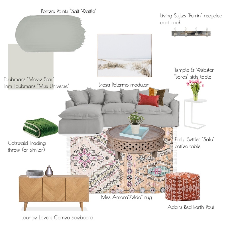 Alison Steer Living Room Mood Board by Jennie Shenton Designs on Style Sourcebook