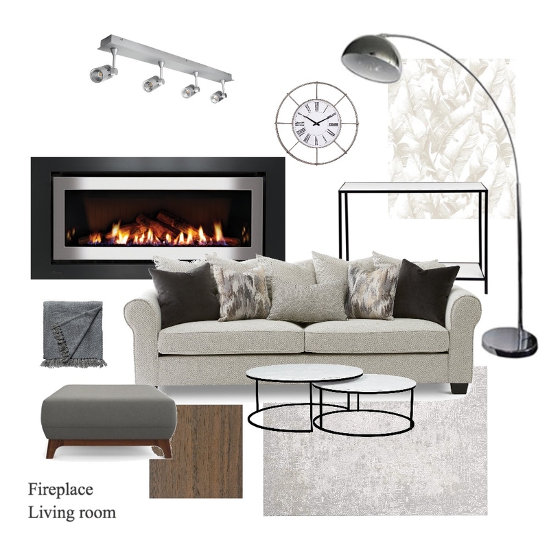 Fireplace grey living room Mood Board by Anastasia U on Style Sourcebook