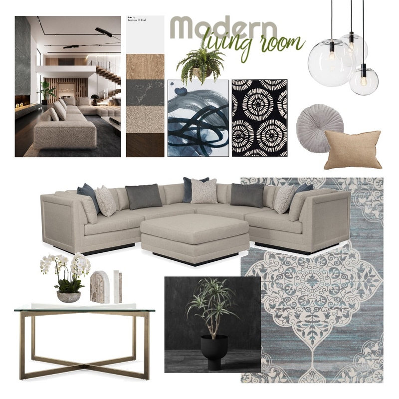 Modern Living Room Mood Board by Studio RK on Style Sourcebook