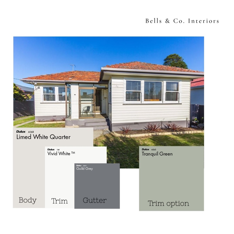 Exterior Paint Scheme Mood Board by Bells & Co. Interiors on Style Sourcebook